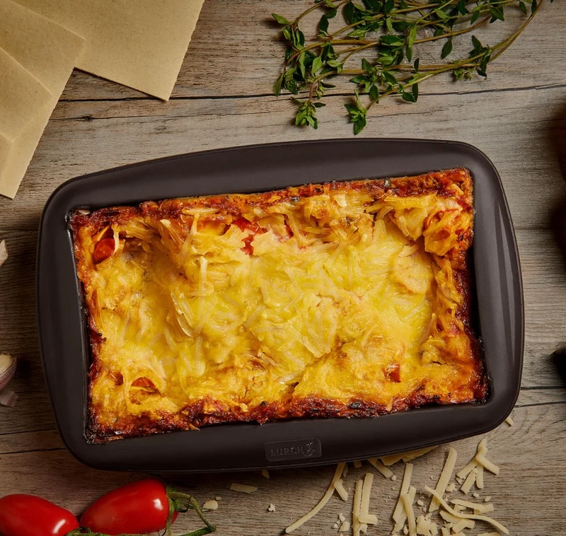 Silikon-Lasagneform 18,5×10,5×4,5cm - für Lasagne, Aufläufe und kleine Gerichte