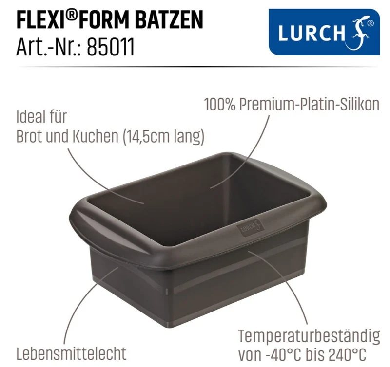 Kastenform Batzen 14,5 cm – Silikonbackform für Brot & Kuchen