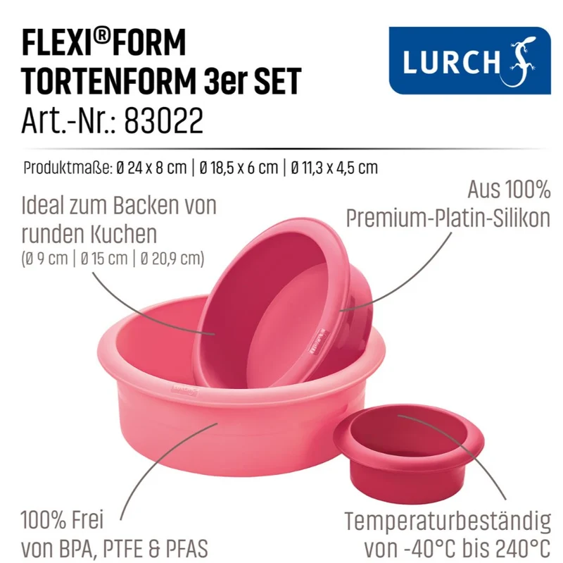 Flexiform Tortenform 3er Candy Backformen