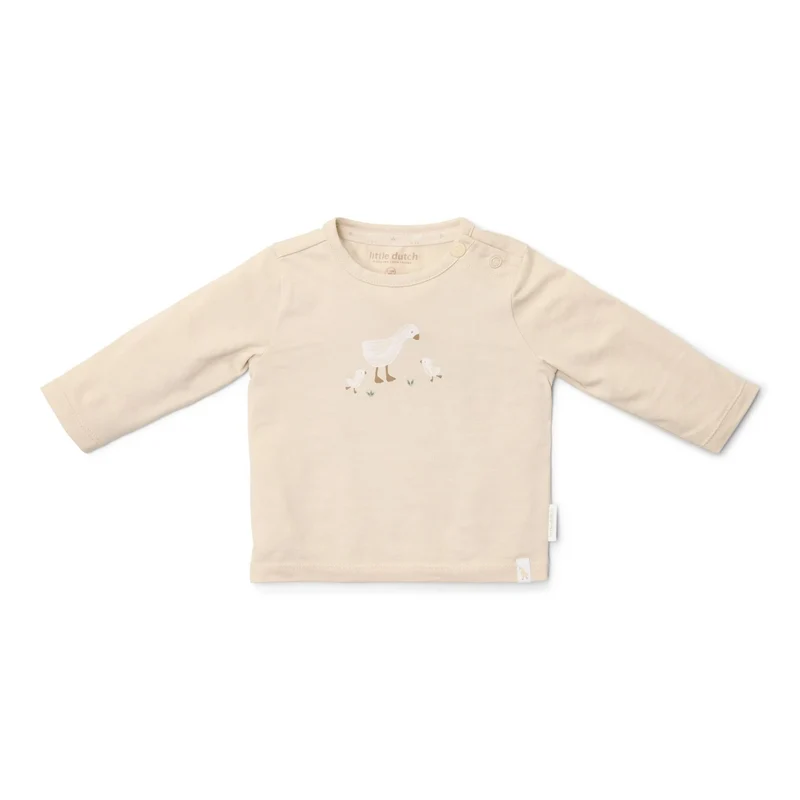 Langarm-T-Shirt - Sand - Newborn Naturals - Little Goose