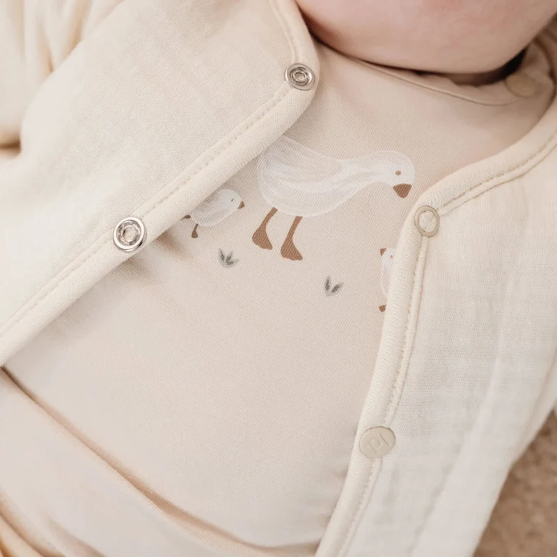 Langarm-T-Shirt - Sand - Newborn Naturals - Little Goose