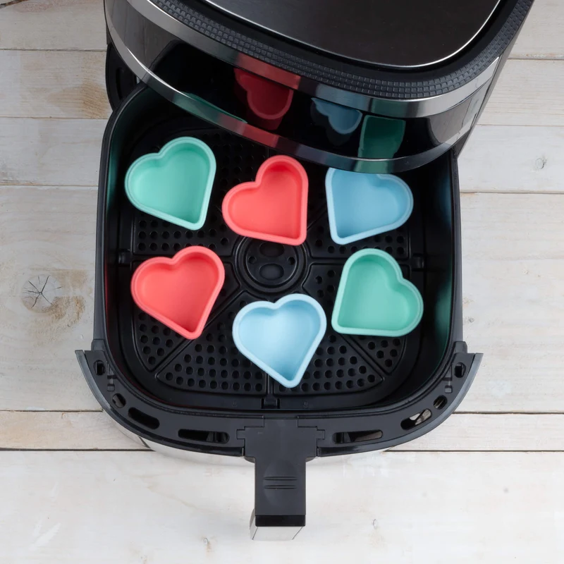Muffinformen Herz "Pastell Mix" 6er Set