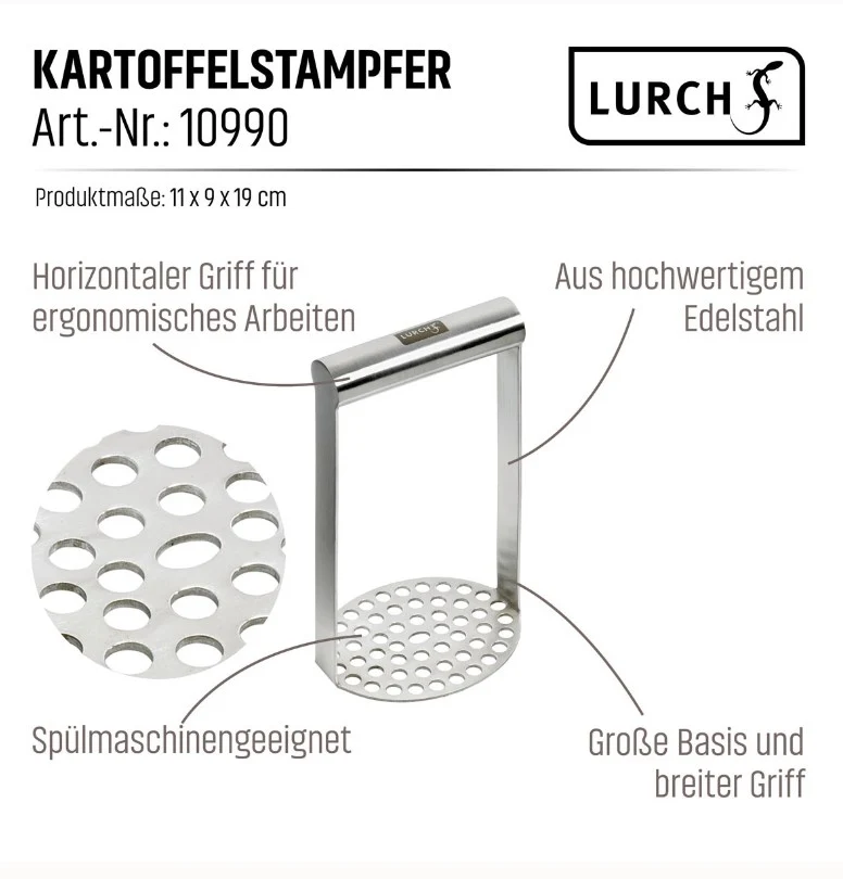 Kartoffelstampfer Edelstahl