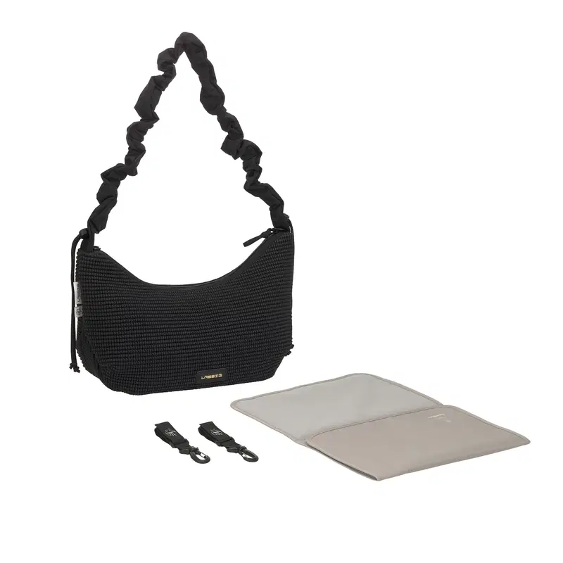Wickeltasche Banane mit 3D-Noppen Lunua up - schwarz