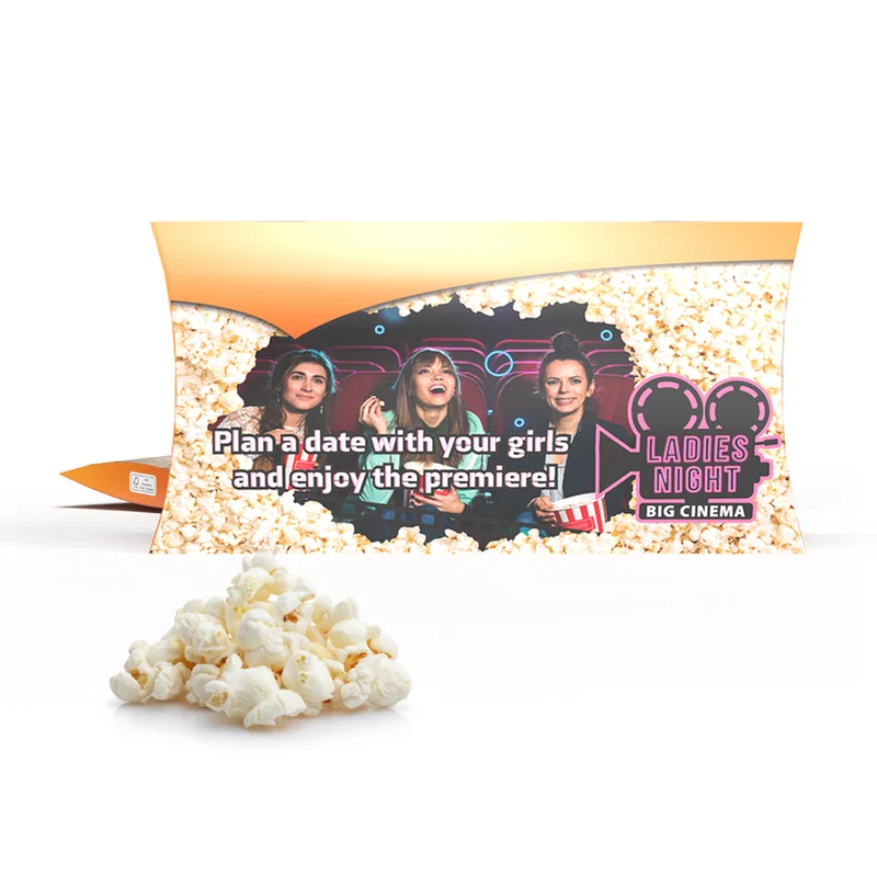 Mikrowellen Popcorn in Werbekartonage