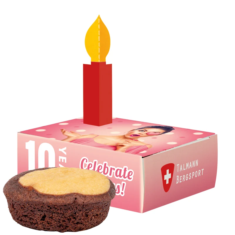 Minikuchen in Gratulationsbox