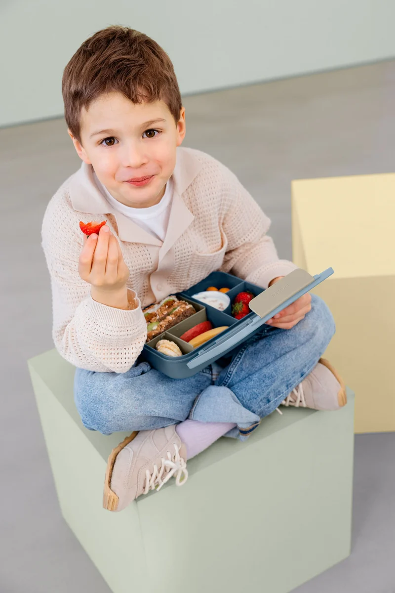 Kinder Bento Lunchbox - Muster Party, Blau