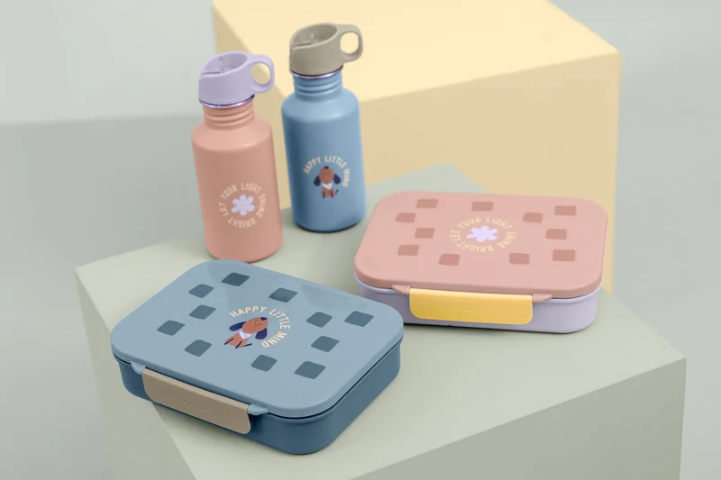 Kinder Bento Lunchbox - Muster Party, Blau