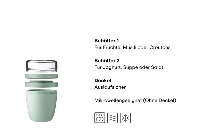 Lunchpot mini nordic sage Ellipse