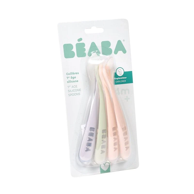 4er-Set Silikonlöffel für Babys