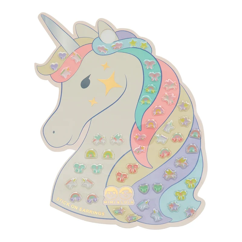 Ohrringe zum Aufkleben - Einhorn
