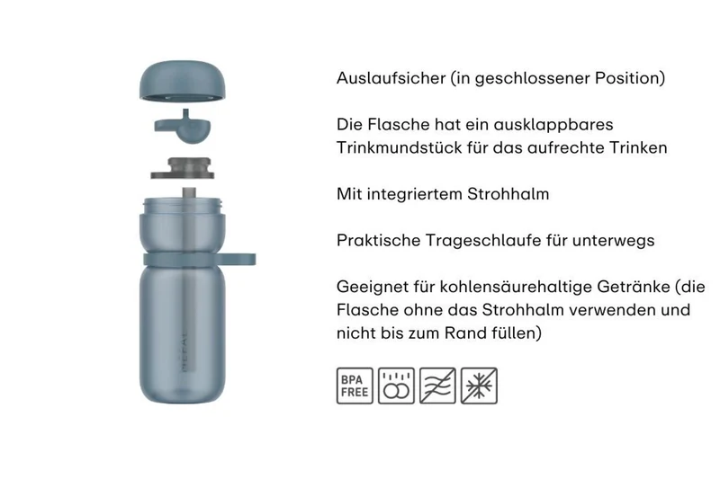 Trinkflasche flip 0,6l frost b Flip