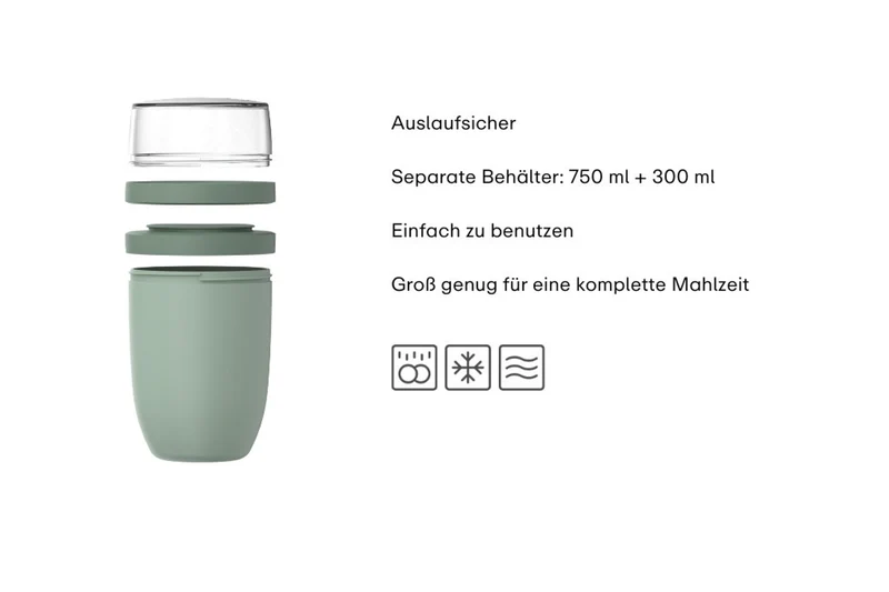 Lunchpot XL 750 + 300 ml Vivid mauve