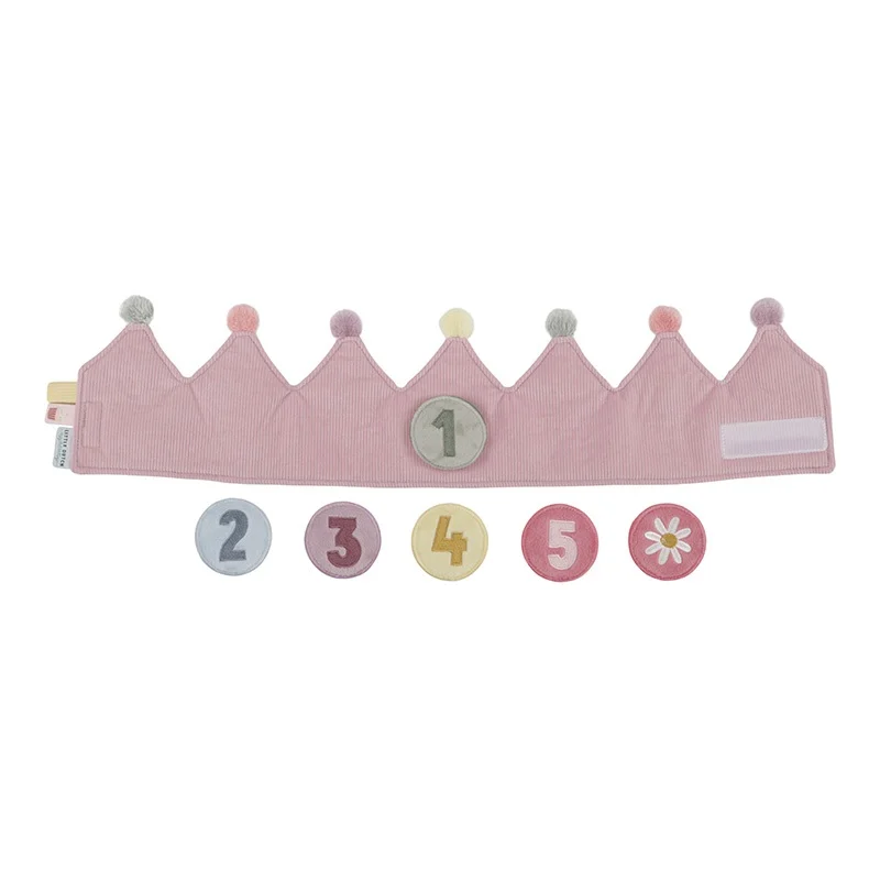 Geburtstagskrone mit Zahlen - rosa