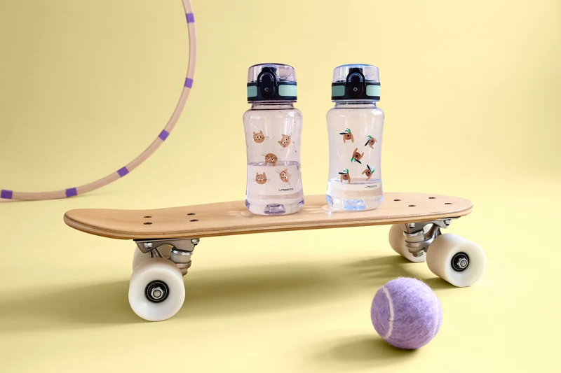 Tritan-Trinkflasche für Kinder 420 ml – Tiny Team, Katze