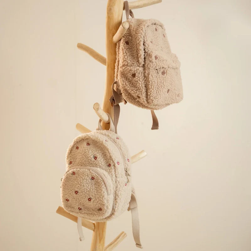 Plüschrucksack Sand