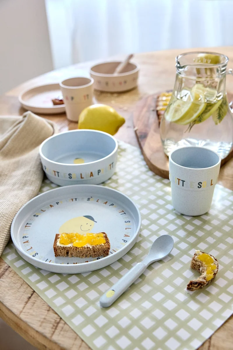 Menübox (Teller, Schüssel, Tasse, Löffel) - Happy Fruits, Zitrone