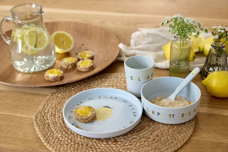 Menübox (Teller, Schüssel, Tasse, Löffel) - Happy Fruits, Zitrone