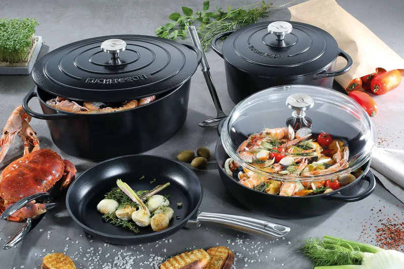 Bratentopf Provence oval 31 schwarz