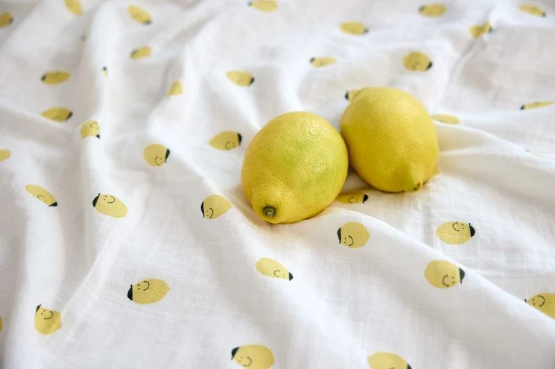 Wickeltücher L (3 Stück) - Happy Fruits, Zitrone