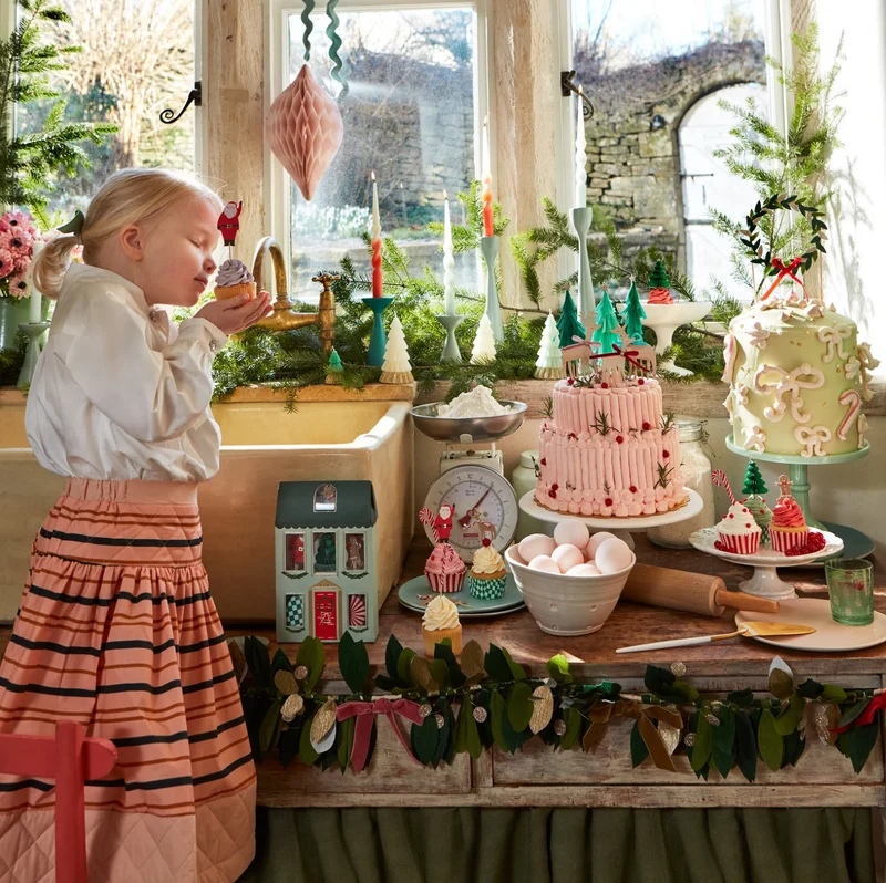 Festliches Haus-Cupcake-Set (x 24 Topper)