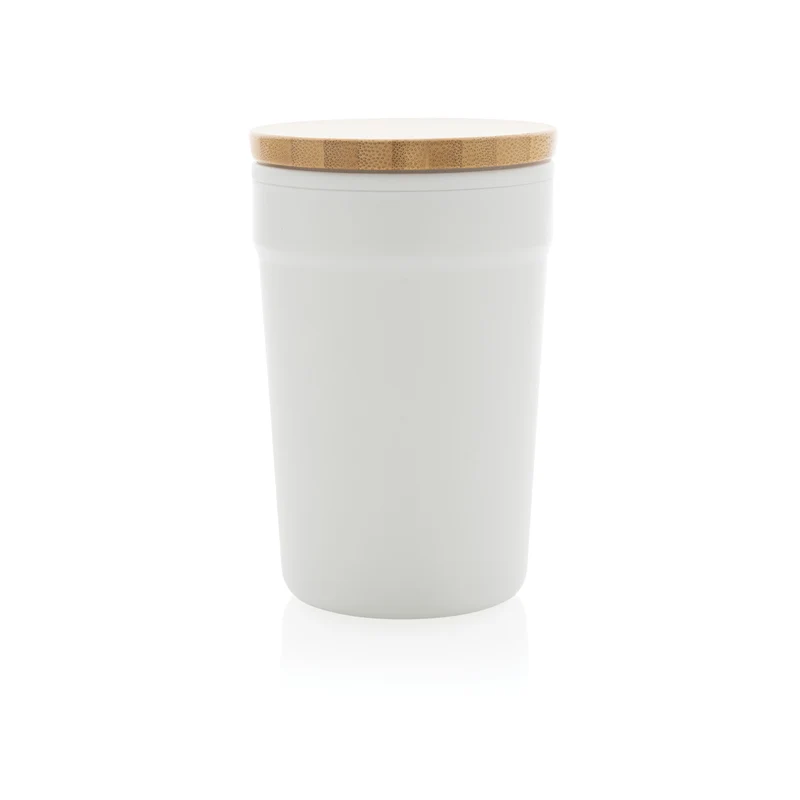 GRS rPP-Becher mit Bambusdeckel