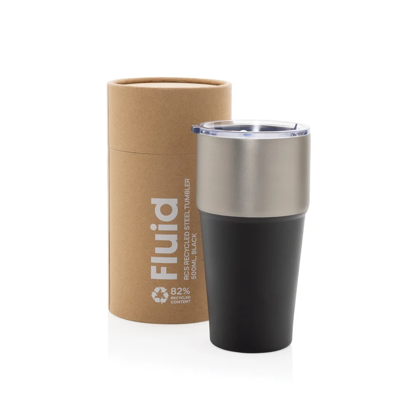 Fluid Becher aus RCS-zertifiziert recyceltem Stahl, 500ml