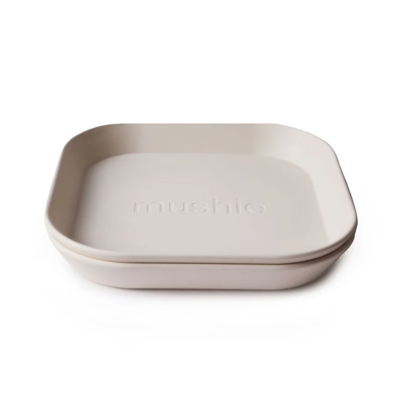 Mushie Teller quadratisch (verschiedene Farben)
