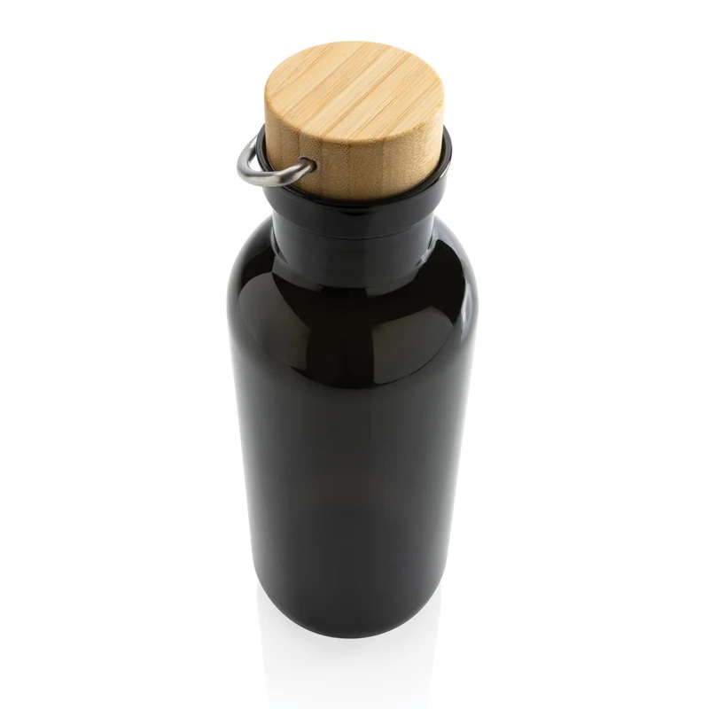 RCS rPET Flasche with Bambusdeckel und Griff
