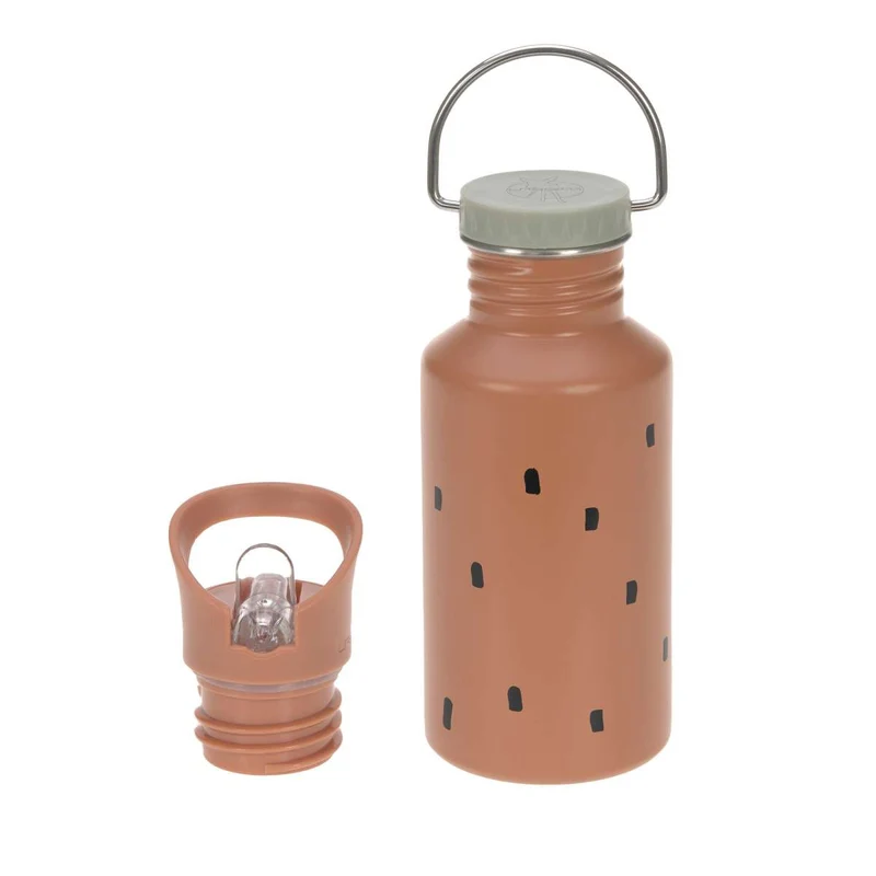 Kinderflasche aus Edelstahl, Happy Prints Karamell