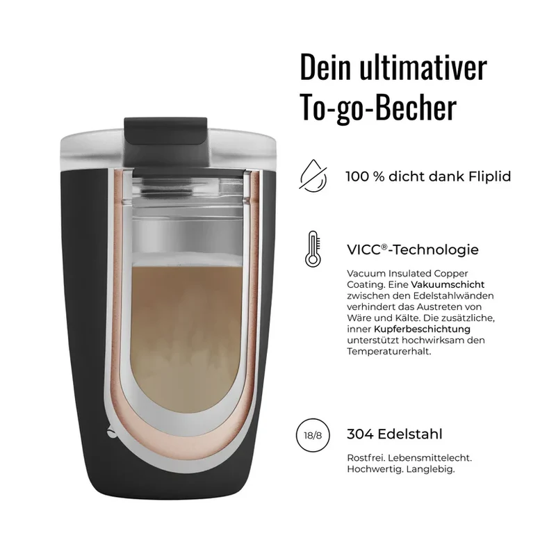 Kaffeebecher CUP 0,35l peach To-Go / Cup
