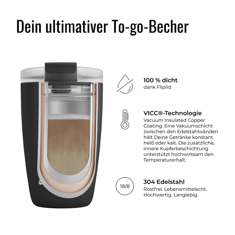 Kaffeebecher CUP 0,35l stainless To-Go / Cup