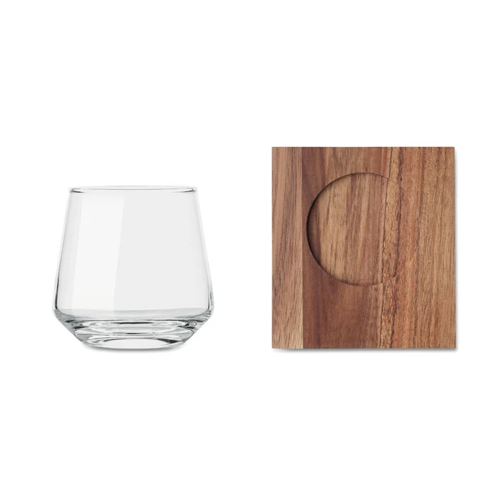 Drinks Glas mit Untersetzer