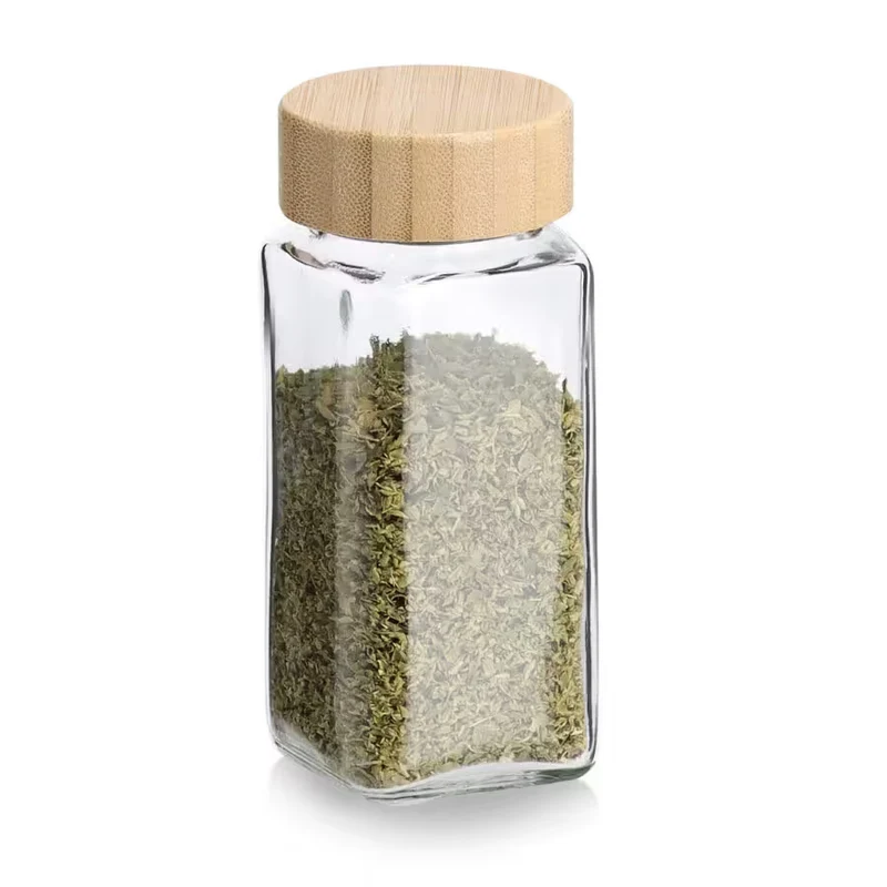 Gewürzglas mit Bambusdeckel, 120 ml