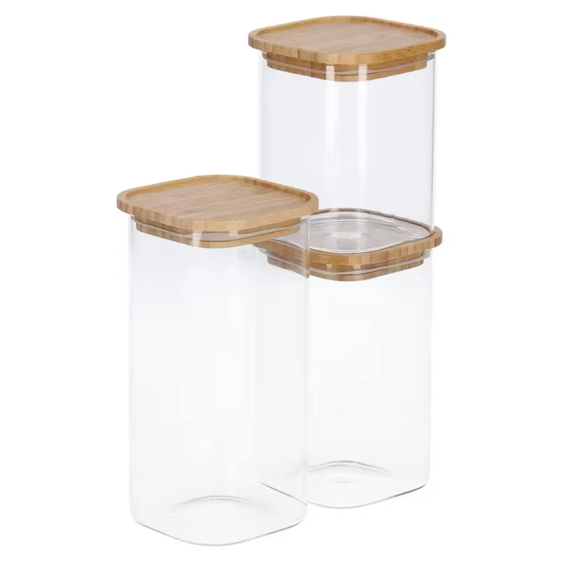 Vorratsglas mit Bambusdeckel, 900 ml
