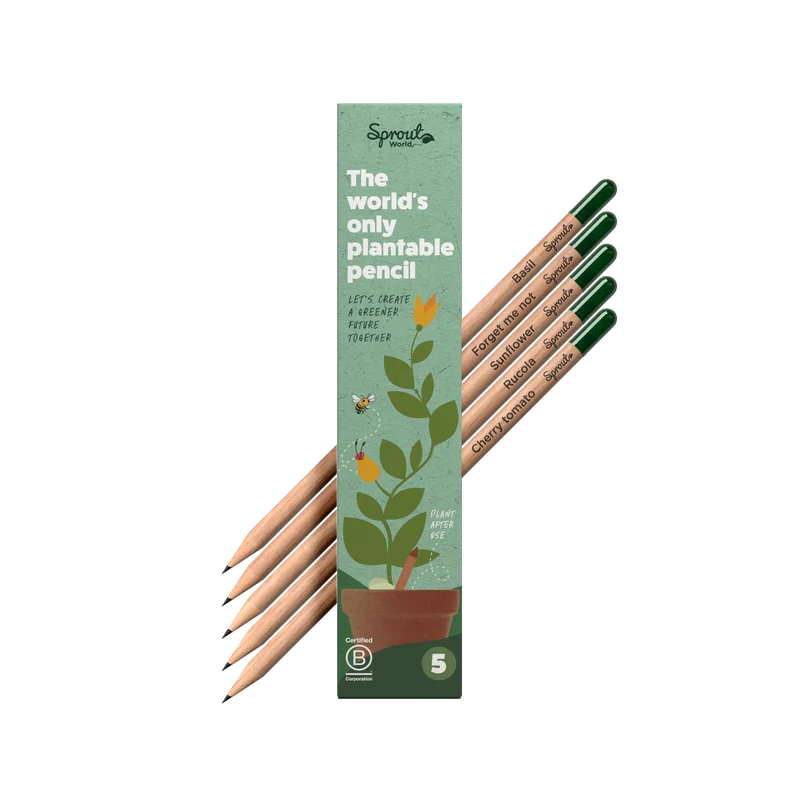 Sprout 5er Bleistift mit Samen in Papierbox