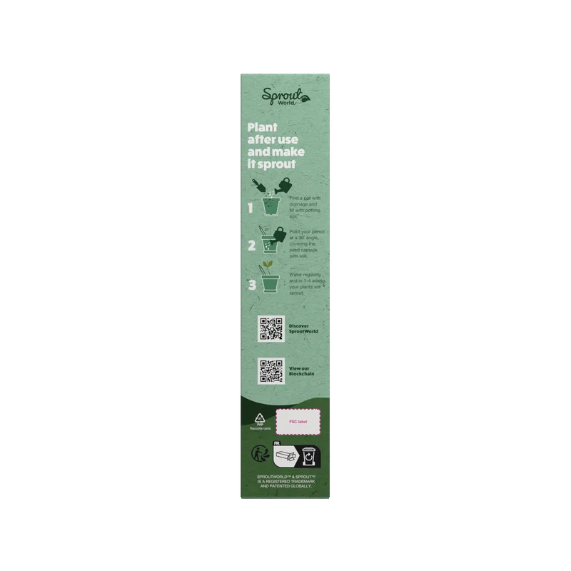 Sprout 5er Bleistift mit Samen in Papierbox