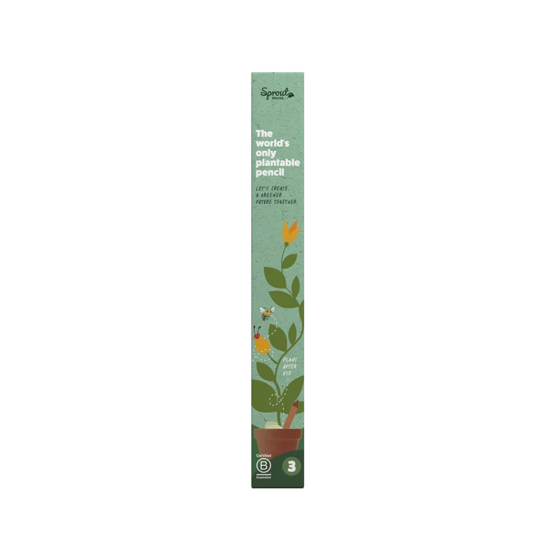 Sprout 3er Bleistift mit Samen in Papierbox