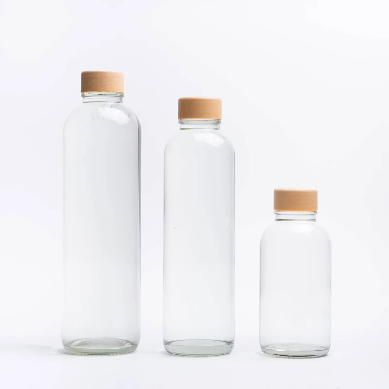 Glasflasche 1L mit Logo