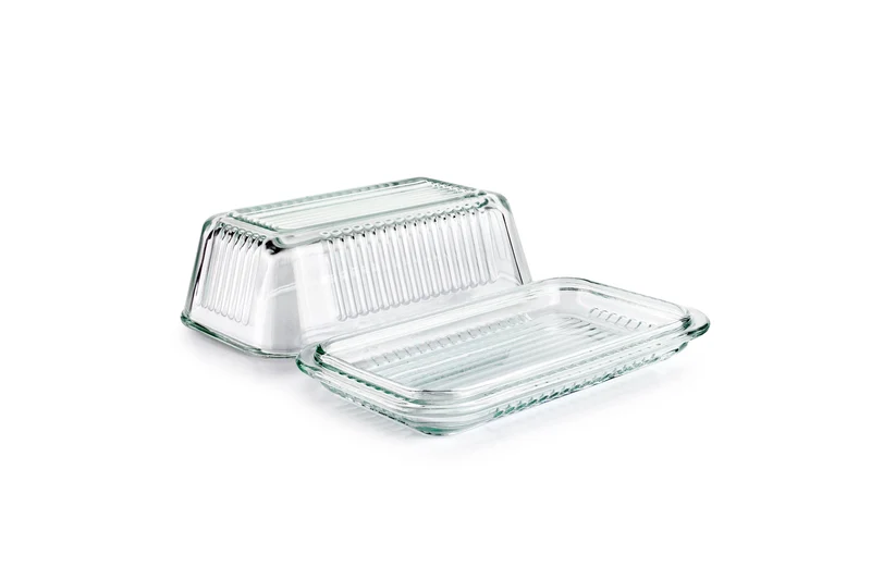 Butterdose Vintage Glas