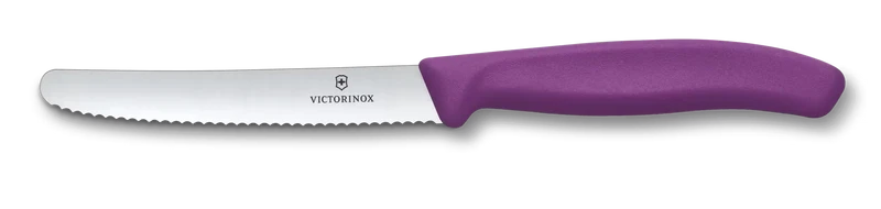 Tomatenmesser 11 cm Welle violett Swiss Classic