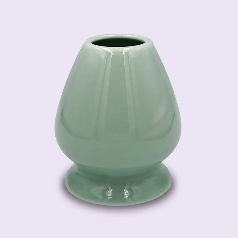 Matcha Besen Halter Kusenaoshi Grün aus Keramik