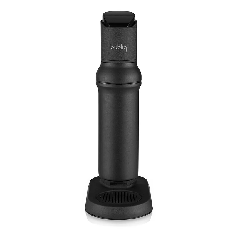 Wassersprudler Bubliq Glas mit Glasflasche Mattschwarz