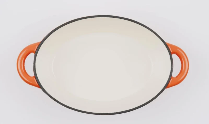Bräter Gusseisen oval 33 x 11 cm 6 L in kirschrot
