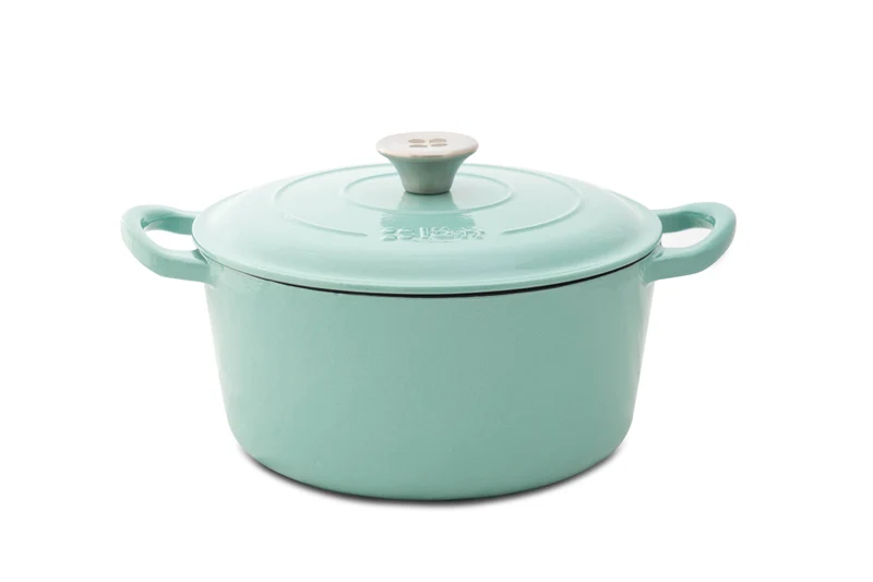 Bräter Gusseisen rund 23 cm 4 L in mint